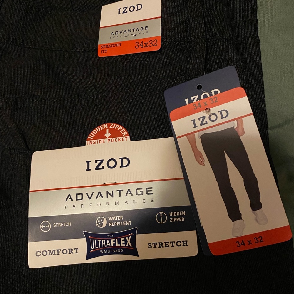 BNWT Black IZOD Pants. 34x32